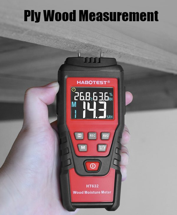Wood Moisture Tester Habotest HT632 Two Pins Small Portable Digital Wood Moisture Meter