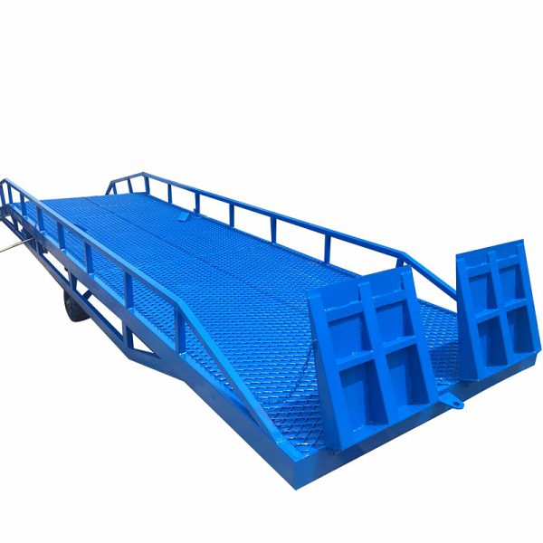 Used Folding Steel Yard Hydraulic Mobile Dock Container Loading Ramp - Image 6