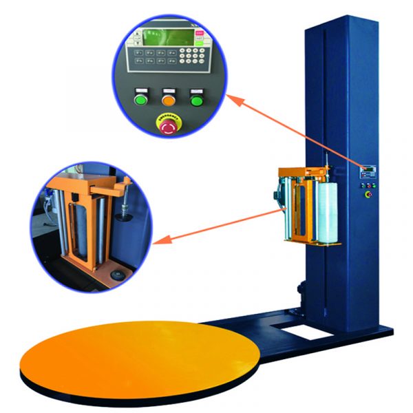 Fully Automatic Pallet Stretch Wrapping Machine / Pallet Stretch Wrapping Machine Wrapper with ramp - Image 6