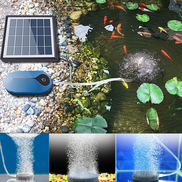 Portable Mini solar Aquarium Fish Tank Oxygen Air Pump Mute Energy Saving Supplies  Fish Tank Accessories - Image 4