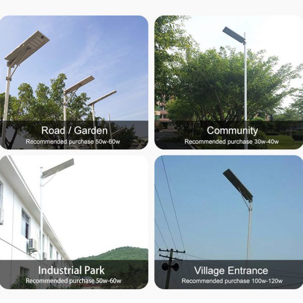 intelligent remote control seperated 120w led split solar street light - Image 5
