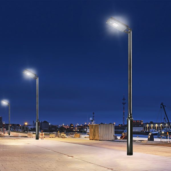 2021 street lights poles Aluminum US hog feeder  outdoor led lighting 20w  AIO integrated solar street led light - Image 5