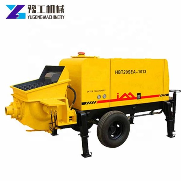 Mini Concrete Pump Used Hydraulic Small Concrete Mixer With Pump Diesel Motor Concrete Pumps - Image 5
