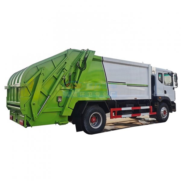 DFAC 12m3 compressed garbage truck with PLC or CAN operation system for urban garbage collection - Image 4