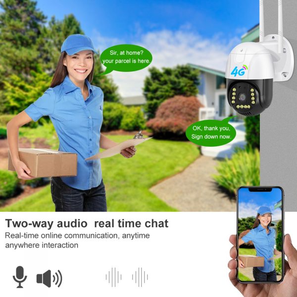 1080P WiFi Surveillance Outdoor PTZ Camera V380 Pro 4G Security Cctv Camera System - Image 4