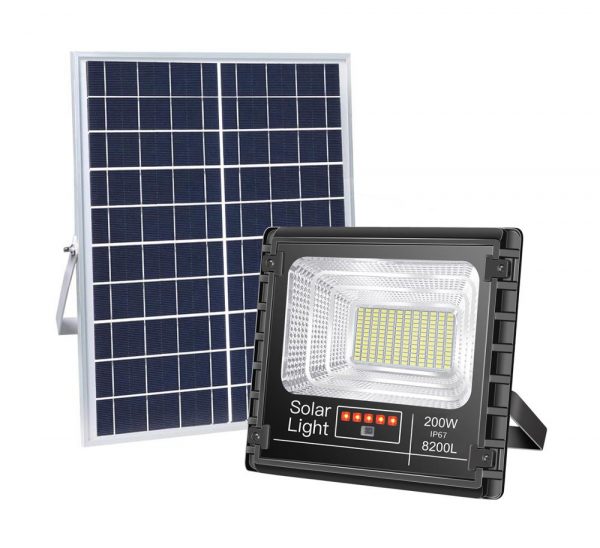 Portable Emergency Security Projector heavy duty IP65 Outdoor solar led flood light with Solar panel cell timer remote control