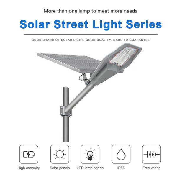Remote Solar Battery powered system Pole Lamp 100w 150w 200w 300w 400w solar street light - Image 2