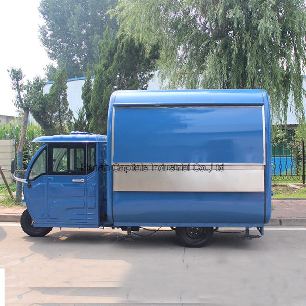 Street Mobile Food Truck Three wheel Motorcycle cart kiosk  motorized ice cream tricycles  Electric and gasoline food Moto Vans - Image 2