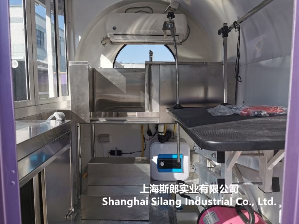 Australia Mobile Dog Grooming Trailer/ 230*165*240cm pet house/ purple traction fiberglass food cart food truck - Image 4