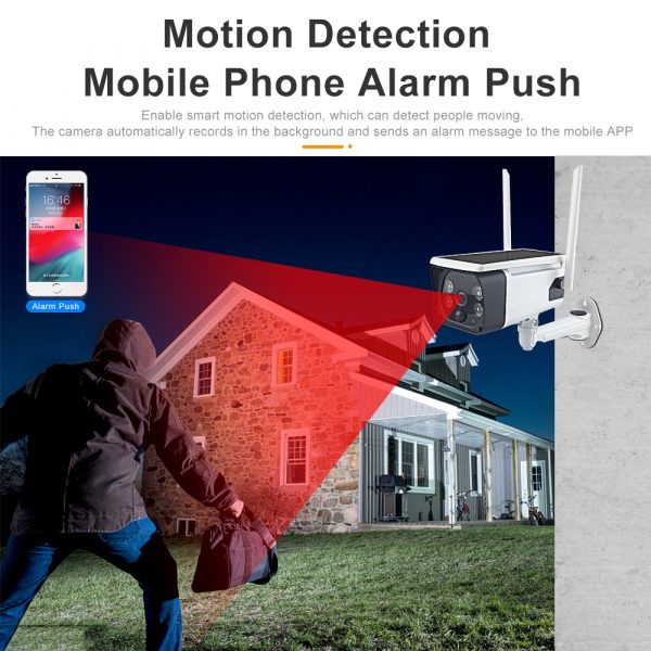 Cheapest New Outdoor Smart Infrared WiFi Wireless Surveillance Network Home Video Security IP Solar CCTV Camera - Image 3