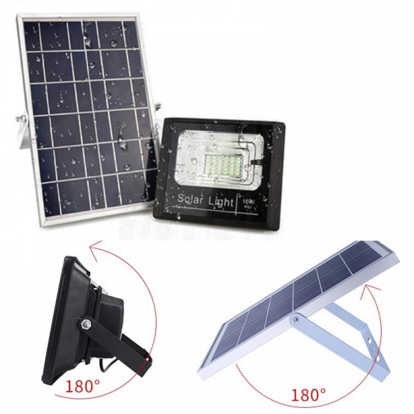 Solar powered waterproof led flood light with remote control multi function IP65 high bright 100W outdoor camping project light - Image 6