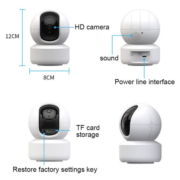 1080p motion automatic tracking smart home security WiFi camera wireless monitoring IP camera wireless security indoor camera - Image 4