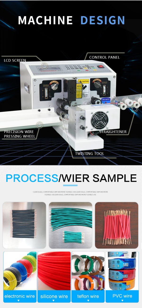 4.5mm2 Double small wires cutting stripping and twisting machine - Image 4