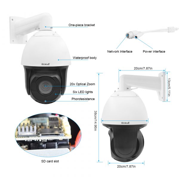 4K Dome  IP Camera Waterproof 8MP PTZ POE Camera For Outdoor Use - Image 2