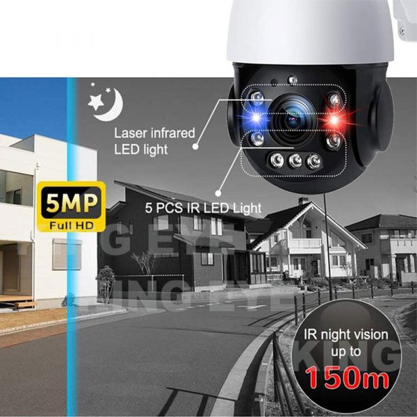 150m IR Full Color P2P Intelligent External Surveillance Wireless Cctv Dome Ptz Wifi Security External Outdoor Cctv Camera 5Mp - Image 2