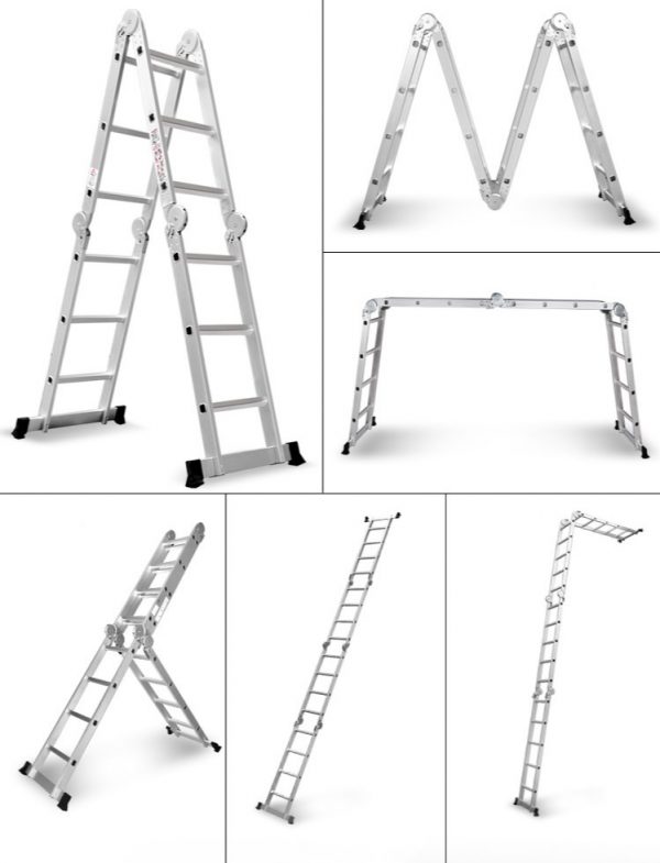 Professional Aluminium Multi-purpose Ladder Reliable Durable Industrial Ladder Capacity 150kg/330lb EN 131 - Image 2