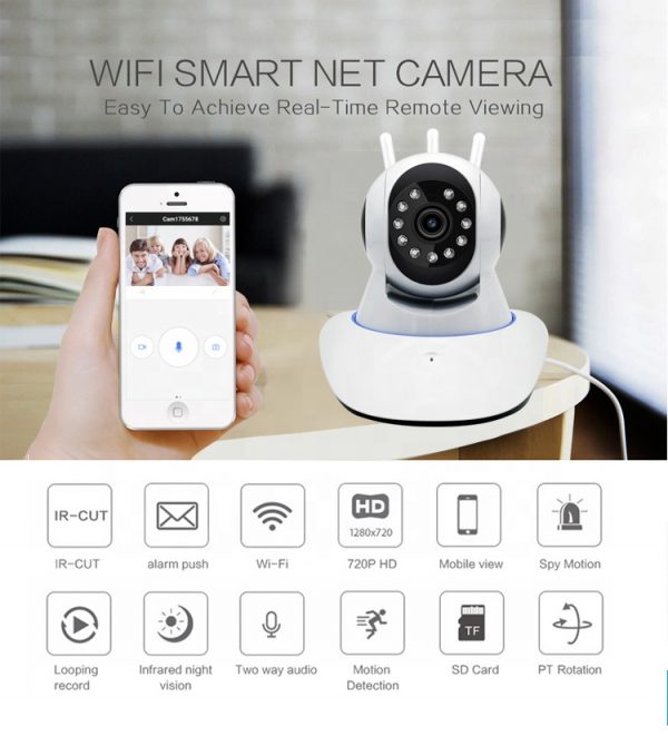 2MP Wifi Camera 1080P 2 Way Audio and Night Vision Motion Detection Security Camera Indoor IP Camera CCTV