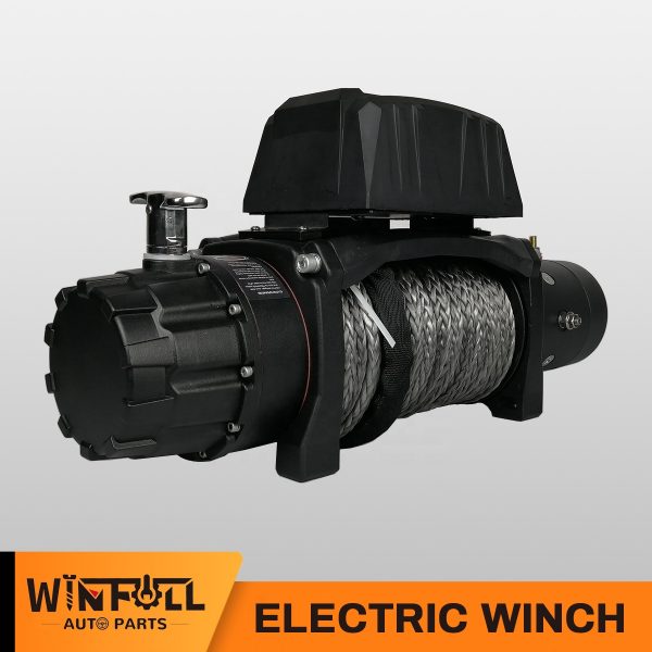 13500lbs Electric Winch 12V 24V Remote Control Nylon Rope Winch For Auto ATV Oversea - Image 3