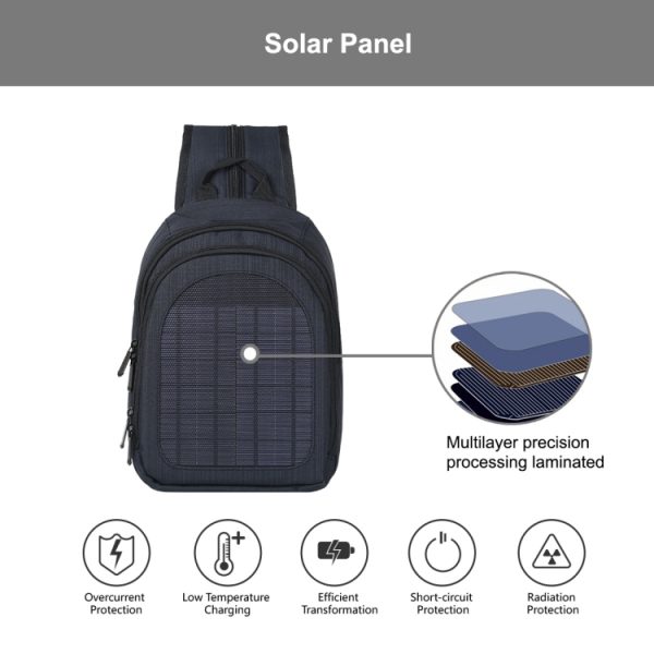 Factory HAWEEL Outdoor Multi-function 5V portable solar panel Power Single Double Shoulder price Backpack Bag - Image 5
