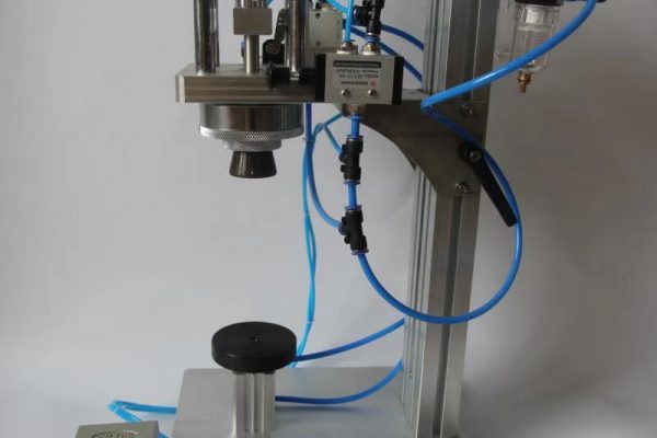 Semi Automatic capping machine for glass perfume bottles/Pneumatic perfume cap and collar closing machine - Image 2