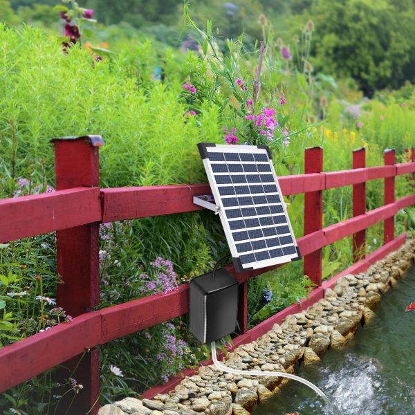 Outdoor Solar Powered Panel support USB rechargeable Air oxygenator Oxygen Pump for Fish Pond/Fish Tank/Aquarium Pond - Image 5