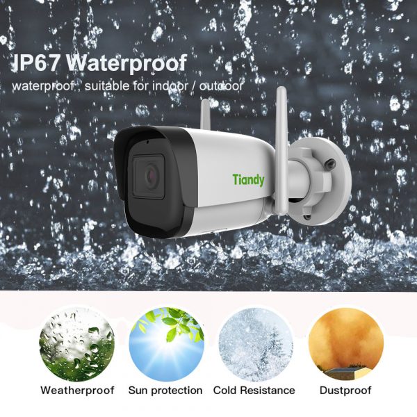 Tiandy 3MP 4 channel night vision Wifi wireless bullet CCTV Camera - Image 4