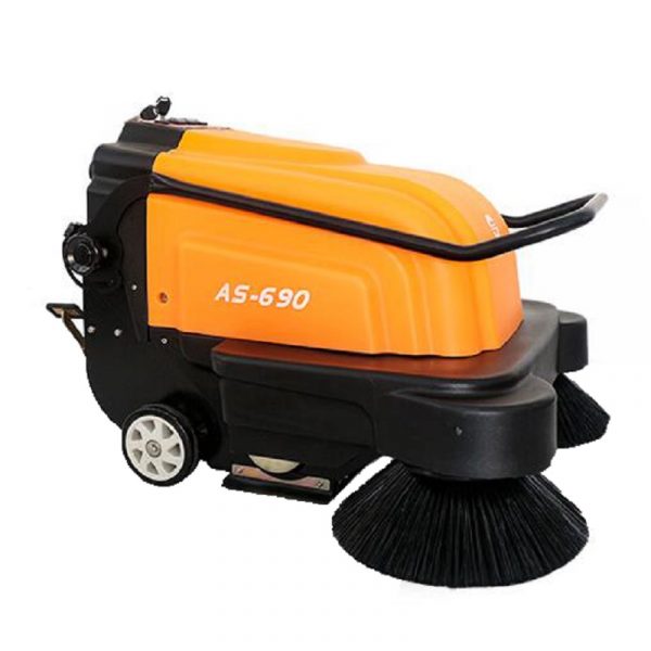 wholesale low noise folding handle design double side brush manual push behind sweeping and mopping machine for walking street - Image 4