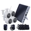 eTsoon 10.1 Inch Screen High-definition Monitor Equipment Home Wireless Cameras H.265 1080p 4ch Remote Voice Kit Cctv Camera