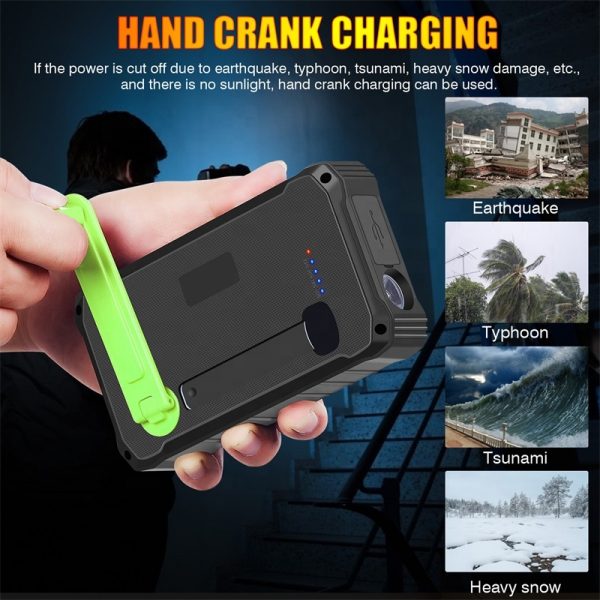Solar Powered Power Bank Quick Charge Portable Solar Phone Charger Waterproof Solar Battery Pack For Phone - Image 3