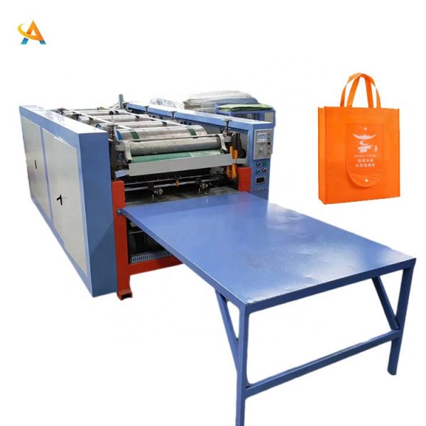 4 Color Automatic Polythene Jute PP Mylar Paper Bag Printer Flexo Non Woven Bag Printing Machine For Sale - Image 2
