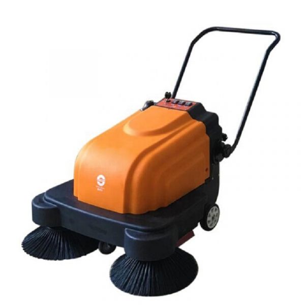 CE approved AS690 blue color fashion design low noise easy operate battery powered sweeping machine with spray water function - Image 4