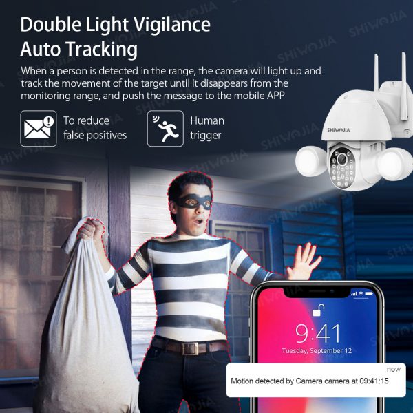 Tuya Wireless Ptz CCTV Security Kamera  Exterior Inteligente WIFI Audio 360 Alexa 1080P IP  Network camera - Image 3
