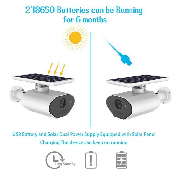 Tuya WiFi Wireless Home Security HD 1080P IP Solar Power Camera Alexa Google Home Voice Control Outdoor Waterproof CCTV Camera - Image 3