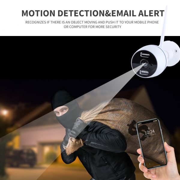 Wireless Video Surveillance 2MP HD Night Vision H.265 Wifi Camera Kit Outdoor Security Camera System Set CCTV Camera Kit - Image 2