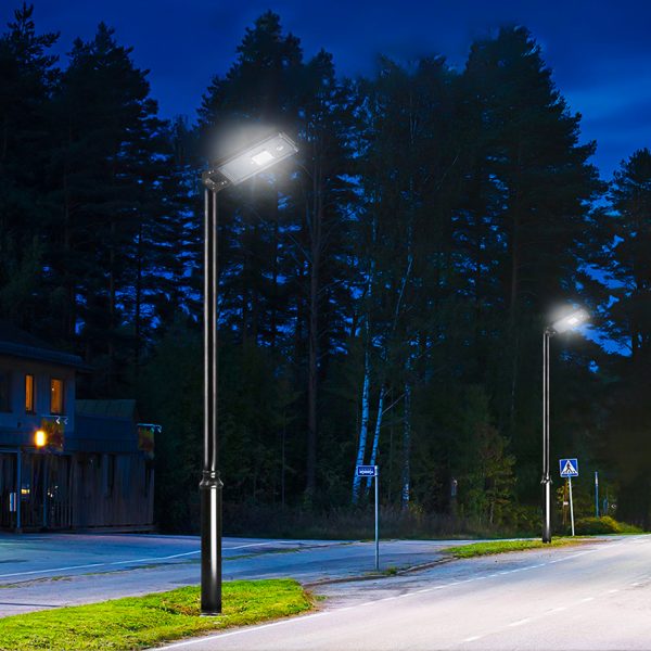2021 street lights poles Aluminum US hog feeder  outdoor led lighting 20w  AIO integrated solar street led light - Image 4