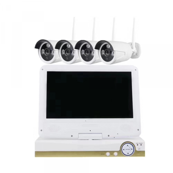 Support Audio Home Safety Surveillance System Built-in 10.1inch LCD 4CH Wireless CCTV NVR Kit Nvr Kit Camera System lcd monitor - Image 4