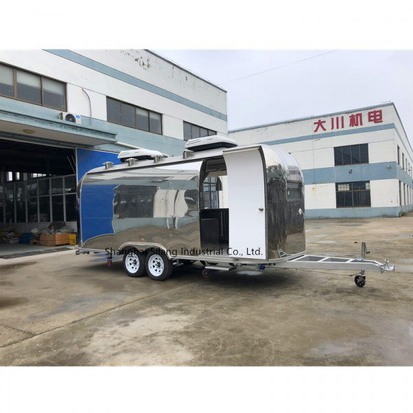 Airstream mobile 201/304 outdoor concession customized camper trailer/ double axles multifunctional candy display cart truck - Image 4