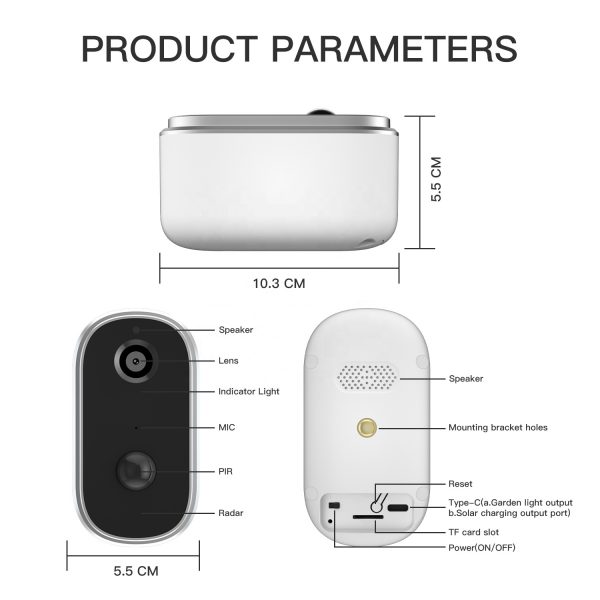 Qutdoor 1080P rechargeable battery powered small smart security surveillance cctv camera wireless wifi battery solar camera - Image 5