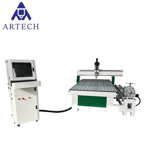 Wholesale high precision 4 axis/4th axis cnc router wood carving machine with rotary price