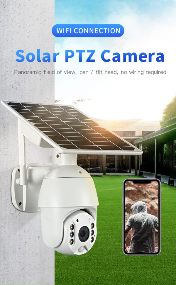 4G SIM Card WIFI Solar Battery PTZ Camera P2P 1080P Outdoor Waterproof PIR Alarm Motion Detection solar cctv camera - Image 2