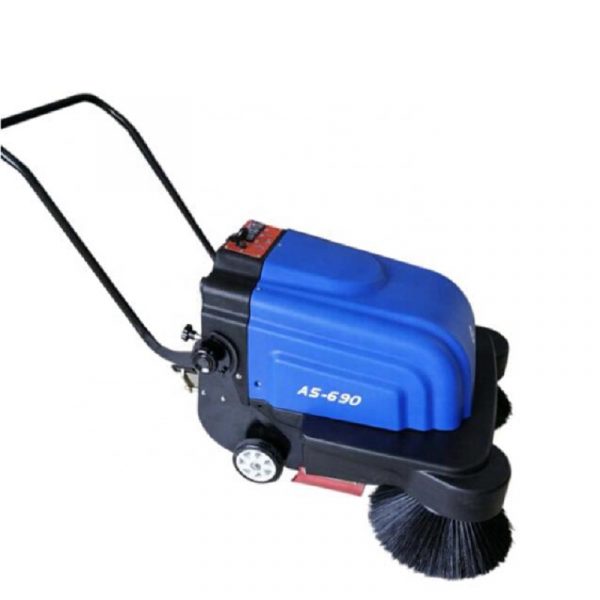 CE approved AS690 blue color fashion design low noise easy operate battery powered sweeping machine with spray water function - Image 2