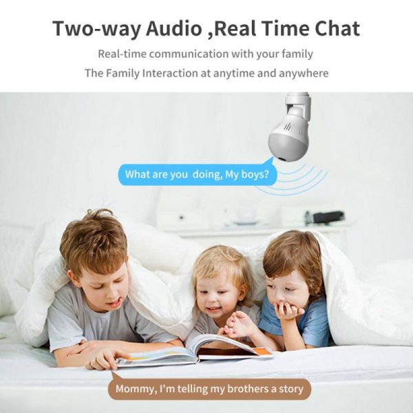 360 Panoramic Bulb Wifi Camera E27 Light Bulb HD 1080P Security IP Camera Fisheye Surveillance CCTV Security V380 APP - Image 3