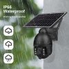 2021 Black metallic security 1080 4g sim card solar panels cctv camera 4g version sim card with speaker