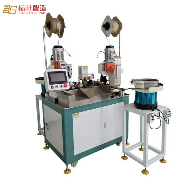 Fully automatic double-end sheath wire cable cutting stripping crimping terminal wear waterproof rubber sheath machine - Image 6