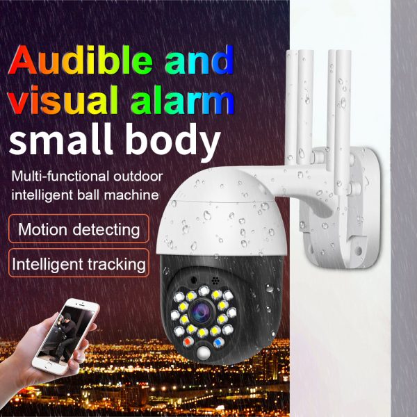 1080P PTZ Wifi IP Camera Outdoor 4X Digital Zoom AI Human Detect Wireless Camera  P2P  Audio 2MP Security CCTV Camera - Image 3