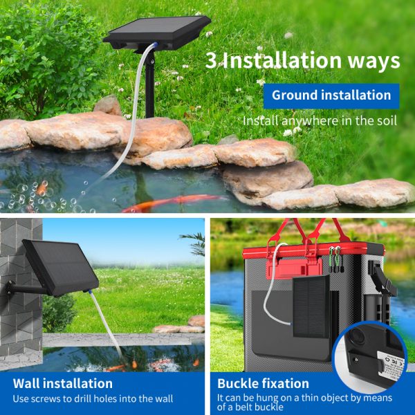 Portable Mini USB Aquarium Fish Tank Oxygen Air Pump Mute Energy Saving Supplies Aquatic Terrarium solar air pump aquarium - Image 4