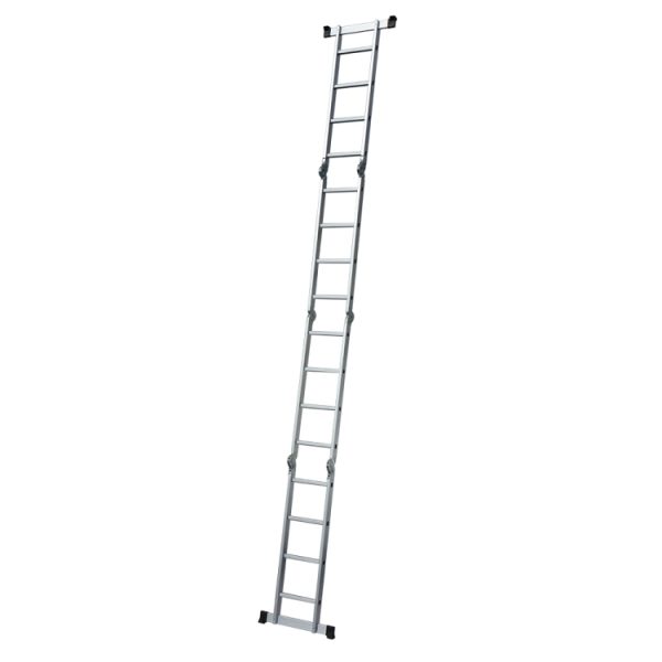 US Warehouse 15.5ft Household Multifunctional Aluminum Alloy Small Joint Foldable Telescopic Ladder 16-step Unloading Ladder - Image 2