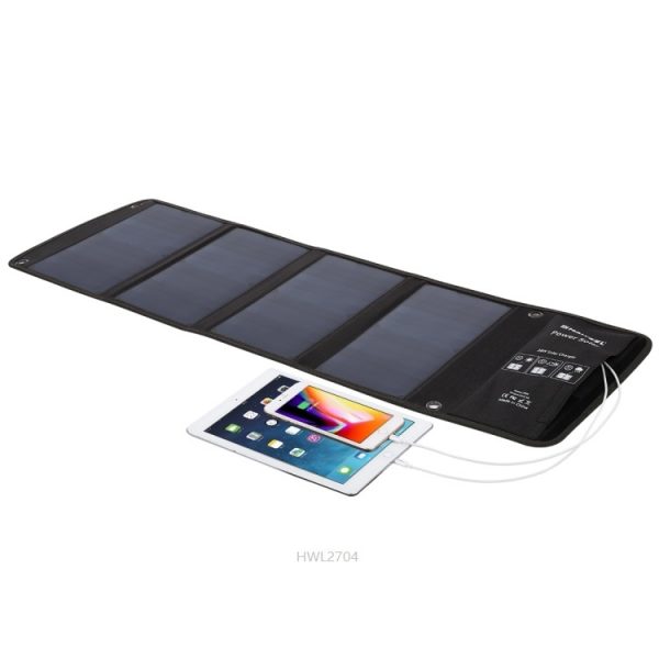 HAWEEL 28W Portable Flexible Wireless Power Bank Solar Panel Charger for Cell Phones Phone Charge - Image 6