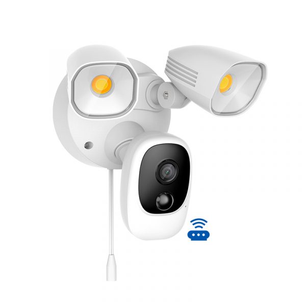 Tuya Outdoor PIR Alarm Audio Talking Ai Floodlight Wall Light Camera 2Mp solar cctv camera - Image 3