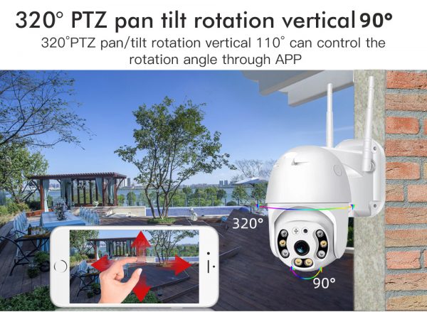 1080P Infrared Day and Night Colorful 2-Way Audio Camera Dual Light 2MP Wireless Outdoor Wifi Camera PTZ CCTV Ip Camera - Image 3
